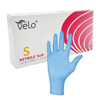 Rękawiczki nitrylowe S niebieskie Velo 100sztuk