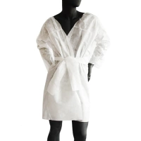 Szlafrok jednorazowy z włókniny biały kosmetyczny zabiegowy SPA 5 szt biały