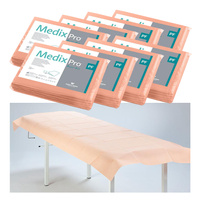 Prześcieradło jednorazowe 77cm x 210cm morelowe podfoliowane 54g MedixPro 40szt