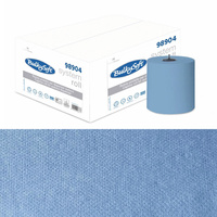 Ręcznik papierowy przemysłowy niebieski do systemu autocut 200m 2 warstwy w roli Bulkysoft Premium 6 rolek