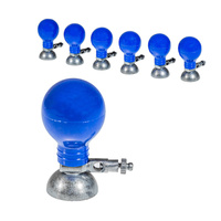 Elektrody przyssawkowe EKG wielorazowe średnica 24 mm niebieskie komplet 6 szt