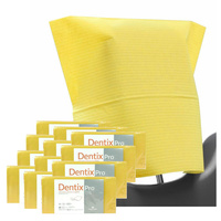 Pokrowiec na zagłówek stomatologiczny 32cm x 28cm żółty podfoliowany 54g DentixPro 600szt