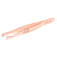 Pęseta do brwi, rzęs, profesjonalna Clavier, rose gold