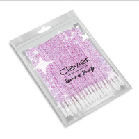 Aplikatory do błyszczyka - brokat różowy, 50szt.