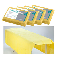 Prześcieradło jednorazowe 150cm x 210cm żółte podfoliowane 54g MedixPro 20szt