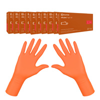 Rękawiczki nitrylowe L pomarańczowe Mercator Nitrylex High Risk 100szt karton 10op