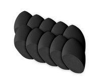 Zestaw 10 Gąbek do Makijażu - Super Miękkie Blendery w Kolorze Czarnym, Idealne do Precyzyjnej Aplikacji Kosmetyków