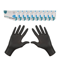 Rękawiczki nitrylowe czarne M Master Glove Nitrile PF Standard Black 100szt karton 10op
