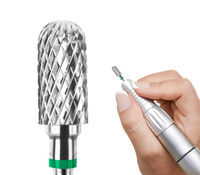 Frez Karbidowy z Węglika Spiekanego, walec 3/32 Barrel Ball(C)-zielony (mocny)