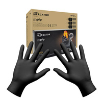 Rękawiczki nitrylowe M czarne Mercator Gogrip 50szt karton 10op