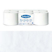 Papier toaletowany jumbo długi 200m gładki do centralnego dozowania typu smart-one 2warstwy 6 rolek