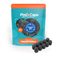 Kapturki Ścierne Clavier, Medisterill do Frezarki, Pedicure PodoCaps 10mm 80 grit - 10szt.