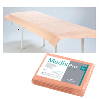 Prześcieradło jednorazowe 77cm x 210cm morelowe podfoliowane 54g MedixPro 5szt