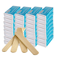 Drewniana szpatułka laryngologiczna, szpatułka kosmetyczna do wosku 100szt x 32op