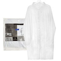 Fartuch jednorazowy biały XXXL na rzepy (flizelina 22g) 1szt