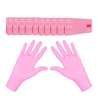 Rękawiczki nitrylowe L różowe Mercator Nitrylex Pink 100sztuk karton 10op
