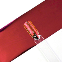 Folia transferowa do paznokci - holograficzna, czerwona, 1m