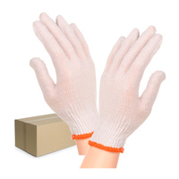 Bawełniana rękawica biała dziana rozmiar 9/10 600 par