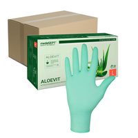 Rękawiczki nitrylowe L zielone z aloesem Aloevit medaSEPT 100sztuk karton 10op