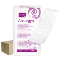Podkład ginekologiczny z folią dla kobiet 27cm x 7,5cm Absorgyn niejałowy 10 szt x 50op