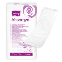 Podkład ginekologiczny z folią dla kobiet 27cm x 7,5cm Absorgyn niejałowy 10 szt
