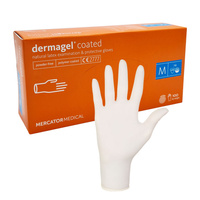 Rękawiczki lateksowe M Mercator Dermagel Coated 100szt