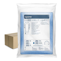 Fartuch chirurgiczny wzmocniony sterylny XXXL z mankietem (włóknina SMMMS 35g + 40g) 50szt