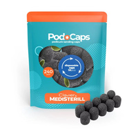 Kapturki Ścierne Clavier, Medisterill do Pedicure, Frezarki PodoCaps 10 mm 240 grit - 10szt.