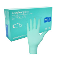 Rękawiczki nitrylowe M zielone Mercator Nitrylex Green 100sztuk