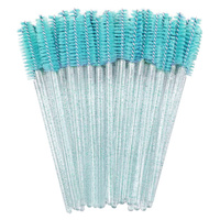 Szczoteczka Spiralka - do Rzęs i Brwi, 50 szt. - kolor turkusowy