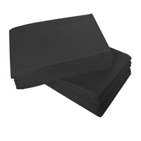 Prześcieradło jednorazowe 100cm x 215cm czarne włókninowe 15g 10szt